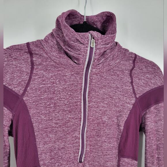 Lululemon Purple Heather Half Zip Long Sleeve Inspire Pullover 4 - Picture 2 of 10